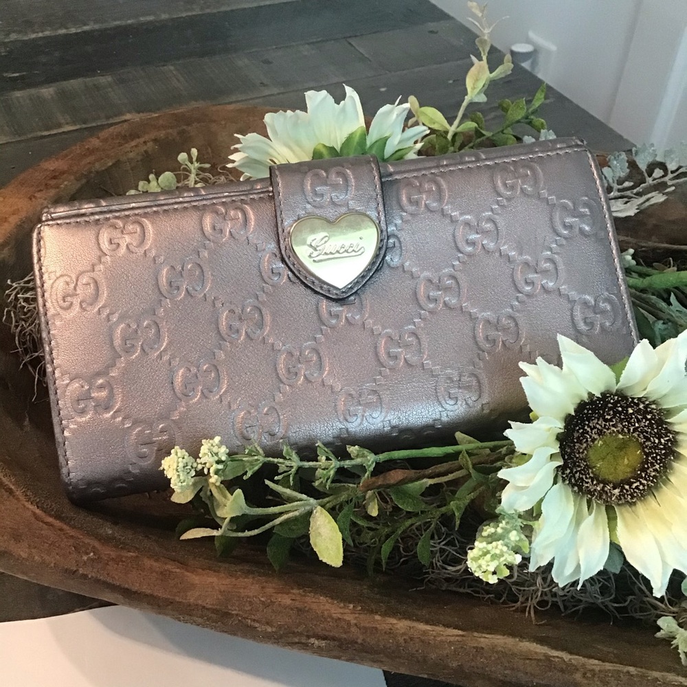 Gucci Metallic Silver Wallet